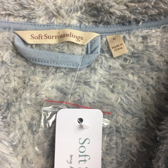 NWT Soft Surroundings Most Wonderful Cardi Cardigan Soft Robe Lite Gray Sz L - Picture 4 of 7